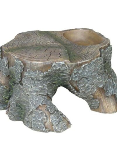 Weco Products Wecorama Sleepy Hollows Pine Stump Den Terrarium Ornament Gray/Brown, 1ea/MD