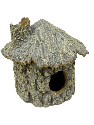 Weco Products Wecorama Sleepy Hollows Green Pine Hut Terrarium Ornament Green, 1ea