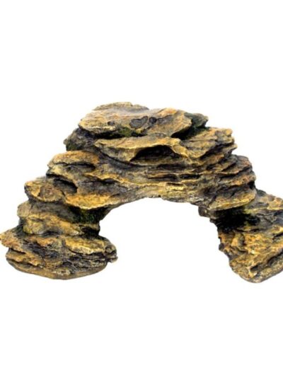 Weco Products Wecorama Galapagos Silver Shale Corner Ramp Terrarium Ornament Brown, 1ea/10.4 in