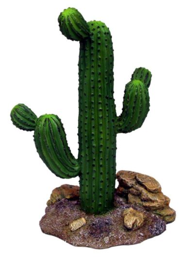 Weco Products Wecorama Badlands Saguaro Cactus Terrarium Ornament Brown, Green, 1ea/9 in, Tall