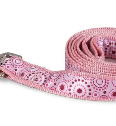 Aspen Ribbon Overlay Dog Leash Pink 1ea/1 In X 6 ft, One Size