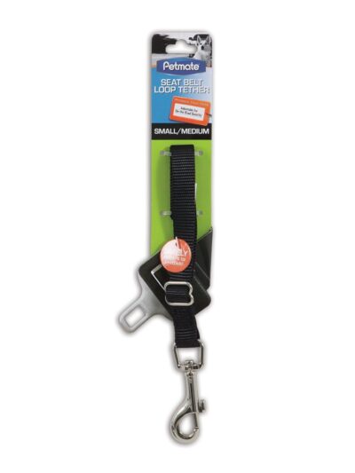 Petmate Seat Belt Loop Tether Black 1ea/MD