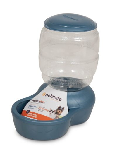Petmate Replendish Feeder with Microban Pearl Peacock Blue 1ea/XS