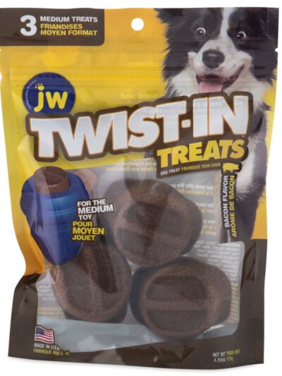 JW Pet Twist-In Treat Refill Bacon 1ea/MD, 3 pk