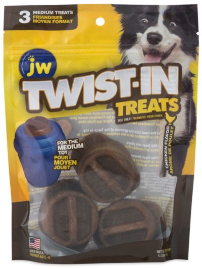 JW Pet Twist-In Treat Refill Chicken 1ea/MD, 3 pk