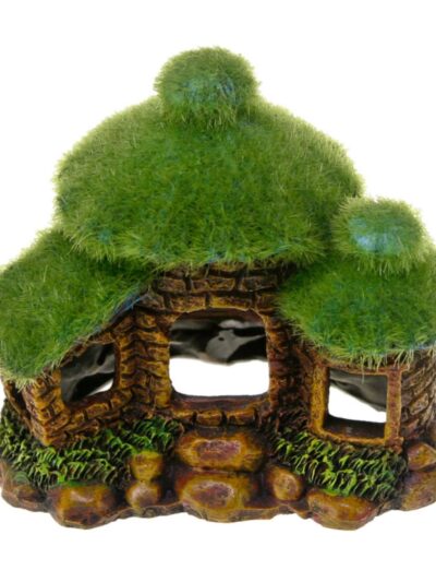 Blue Ribbon Pet Products Hut w/Fiber Moss Ornament 1ea/One Size