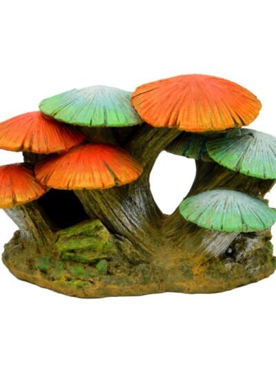Blue Ribbon Pet Products Glowing Mushroom Garden Ornament Long, Orange & Green, 1ea/SM