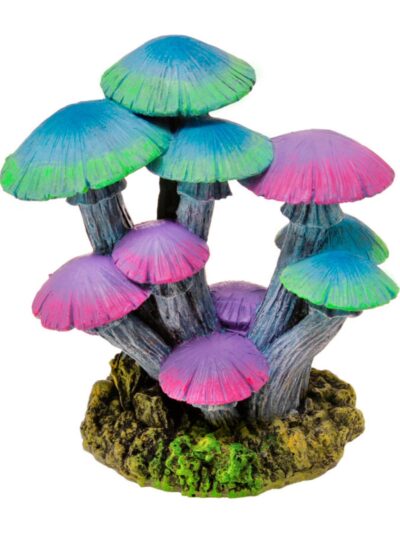 Blue Ribbon Pet Products Glowing Mushroom Garden Ornament Tall, Purple & Blue, 1ea/LG