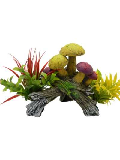Blue Ribbon Pet Products Exotic Environments Mushroom Hideaway w/Plants Aquarium Ornament 1ea/SM