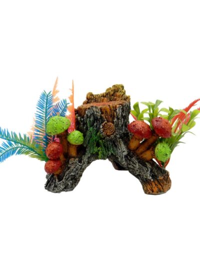 Blue Ribbon Pet Products Exotic Environments Tree Trunk Hideaway w/Plants Aquarium Ornament 1ea/SM
