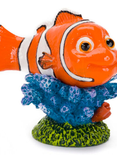 Disney Nemo On Coral Aquarium Statue Blue, Green, Orange 1ea/Mini
