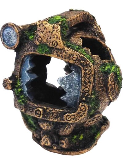 Penn-Plax Diving Helmet Aquarium Ornament Brown 1ea/5.75 in, SM