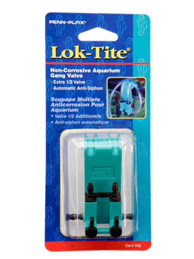 Penn-Plax Plastic Valve for Aquarium Pumps 2-Gang Green, Black 1ea
