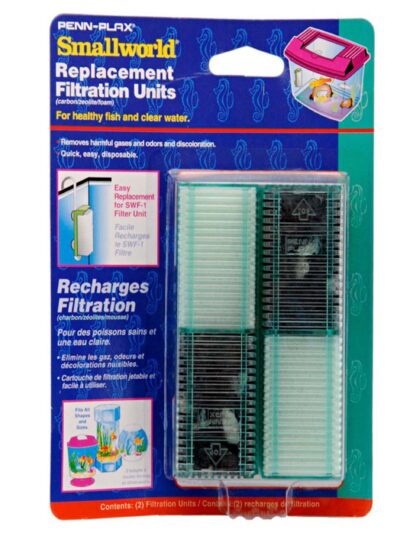 Penn-Plax Smallworld Replacement Filtration Unit 1ea/2 pk