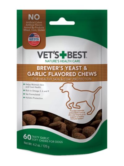 Vet's Best Brewers Yeast and Garlic Flavored Soft Chews for Dogs 1ea/60 ct