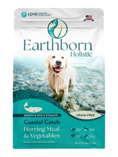 Earthborn Holistic Coastal Catch Grain-Free Dry Dog Food Herring Meal & Vegetables 25lb