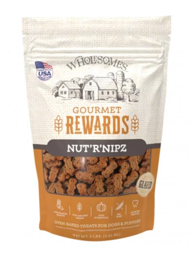 Wholesomes Rewards Gourmet Nut'R'Nipz Biscuits Peanut Butter 2 Lb