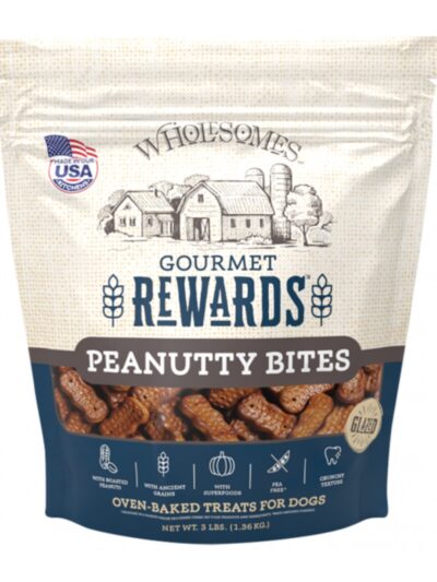 Wholesomes Rewards Gourmet Biscuits Peanut Butter 3 Lb
