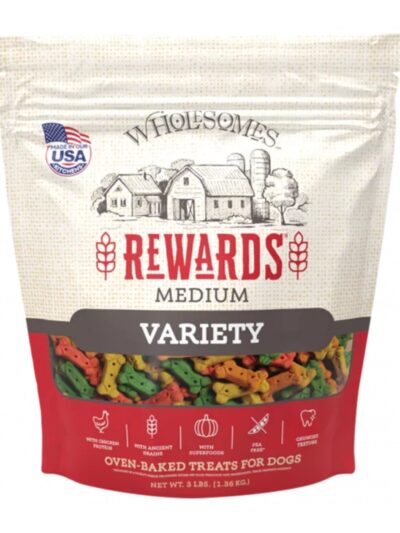 Wholesomes Rewards Classic Variety Biscuits Chicken Medium-3 Lb