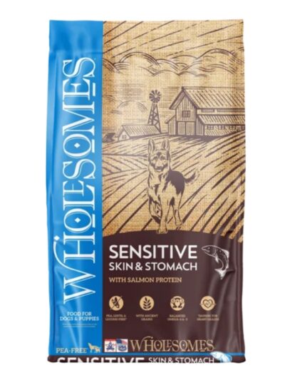 Wholesomes Sensitive Skin And Stomach Dry Dog Food Salmon 30lb