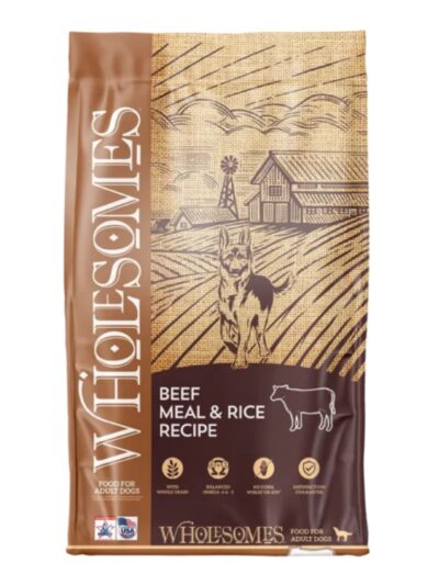 Wholesomes Dry Dog Food Beef Meal & Rice 40lb