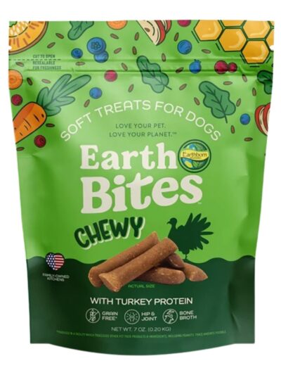 Earthborn Dog Grain Free Earthbites Chewy Turkey 7oz.