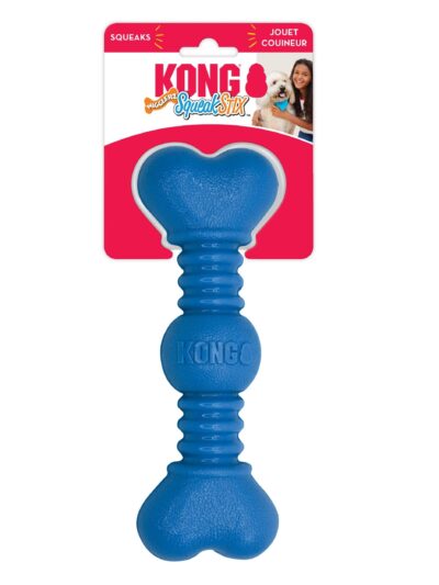 KONG SqueakStix Wigglerz Dog Toy Blue MD  (2 pack)