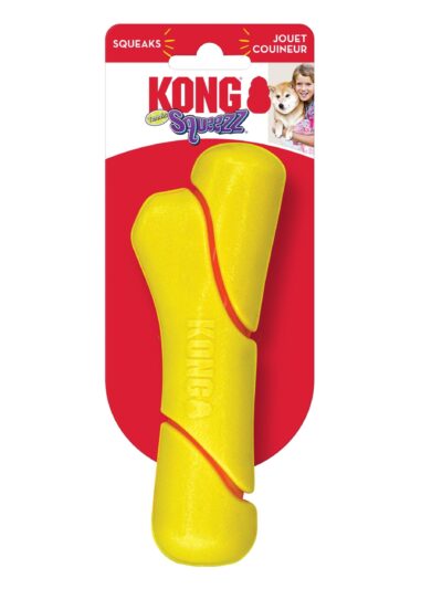 KONG Squeezz Tennis Stick Dog Toy Yellow 1ea/MD