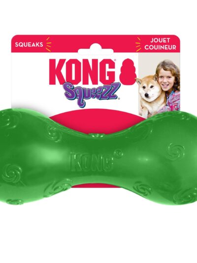 KONG Squeezz Dumbbell Dog Toy Assorted 1ea/LG