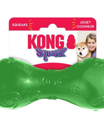 KONG Squeezz Dumbbell Dog Toy Assorted 1ea/MD