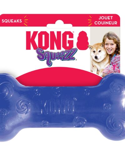 KONG Squeezz Bone Dog Toy Assorted 1ea/LG