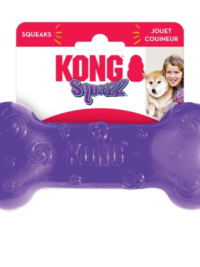 KONG Squeezz Bone Dog Toy Assorted 1ea/MD