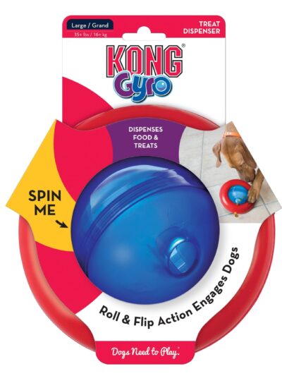 KONG Gyro Treat Dispenser Dog Toy Red/Blue 1ea/LG