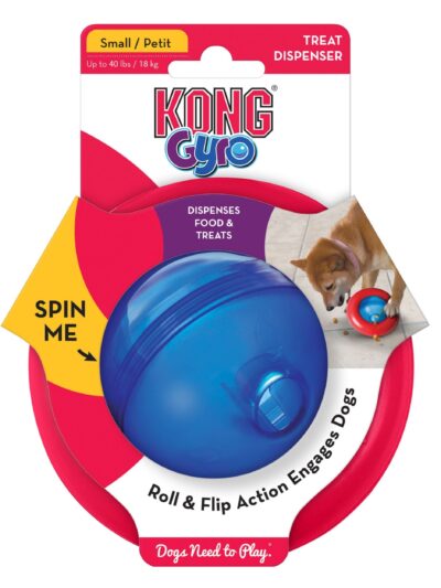 KONG Gyro Treat Dispenser Dog Toy Red/Blue 1ea/SM