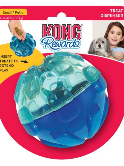 KONG Rewards Ball Treat Dispenser Dog Toy Blue 1ea/SM