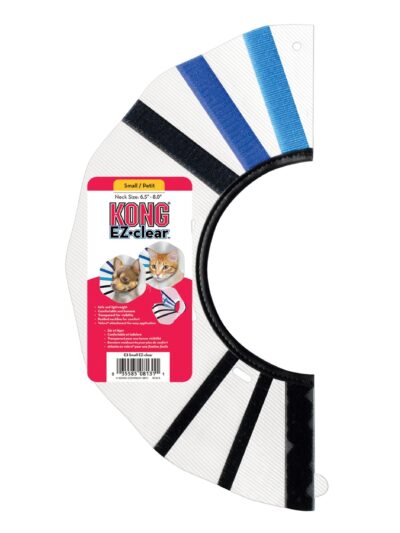 KONG E-Collar Clear/Blue/Black 1ea/SM