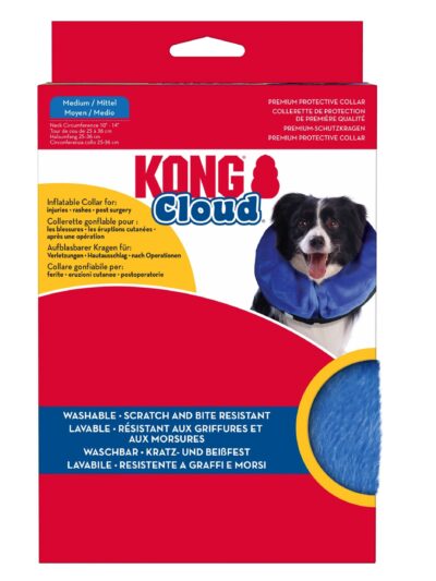KONG Inflatable E-Collar Blue 1ea/MD
