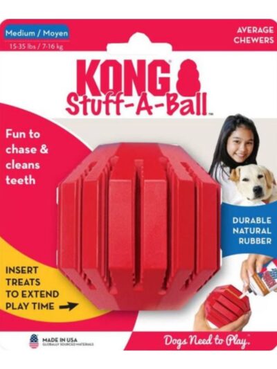 KONG Stuff-A-Ball Dog Toy Red 1ea/MD