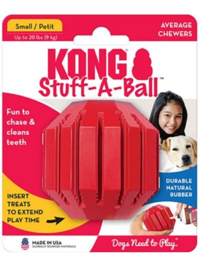 KONG Stuff-A-Ball Dog Toy Red 1ea/SM, 2.5 in