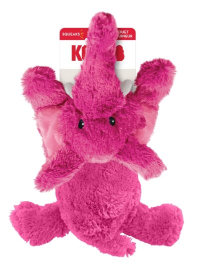 KONG Cozie Elmer Elephant Plush Dog Toy Pink 1ea/MD
