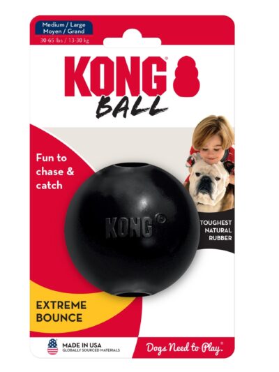 KONG Extreme Ball Dog Toy Black 1ea/MD/LG