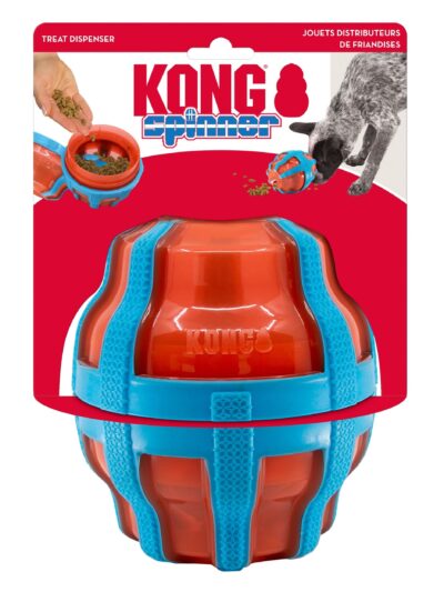 KONG Spinner Treat Dispenser Dog Toy Red/Blue 1ea/LG