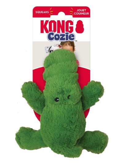 KONG Cozie Ali Alligator Plush Dog Toy Green 1ea/SM