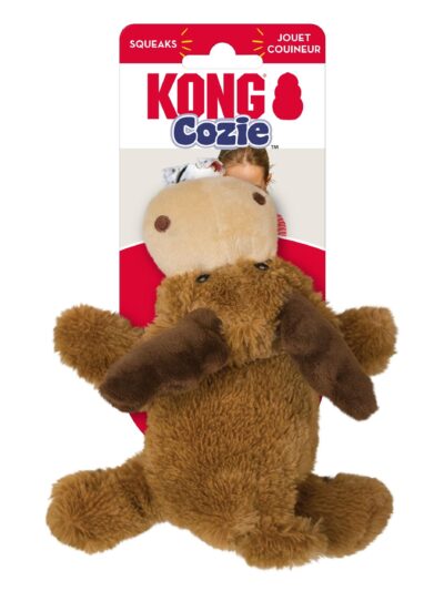 KONG Cozie Marvin Moose Plush Dog Toy Brown 1ea/SM