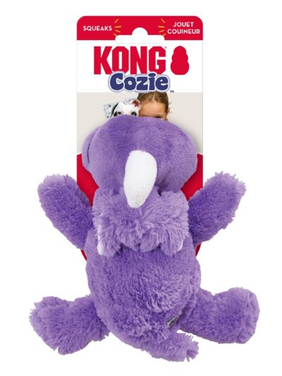 KONG Cozie Rosie Rhino Plush Dog Toy Purple 1ea/SM