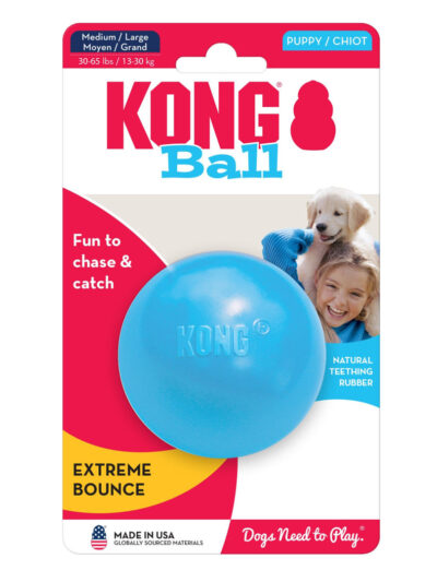 KONG Puppy Ball with Hole Dog Toy Assorted 1ea/MD/LG