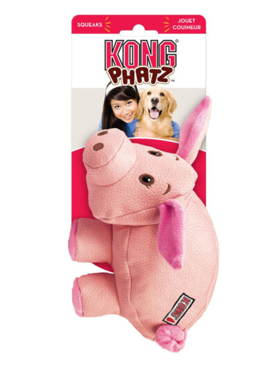 KONG Phatz Dog Toy Pig Pink 1ea/MD