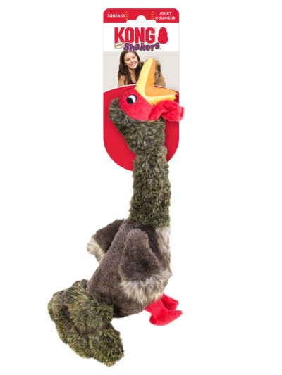 KONG Shakers Honkers Turkey Dog Toy Multi-Color 1ea/SM