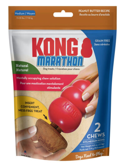 KONG Marathon Dog Treats Peanut Butter 1ea/2 pk, SM