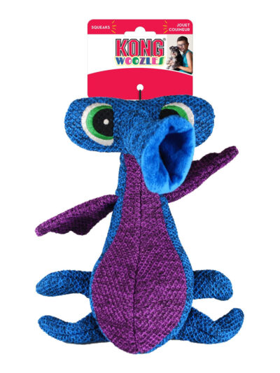 KONG Woozles Squeaker Dog Toy Blue 1ea/MD